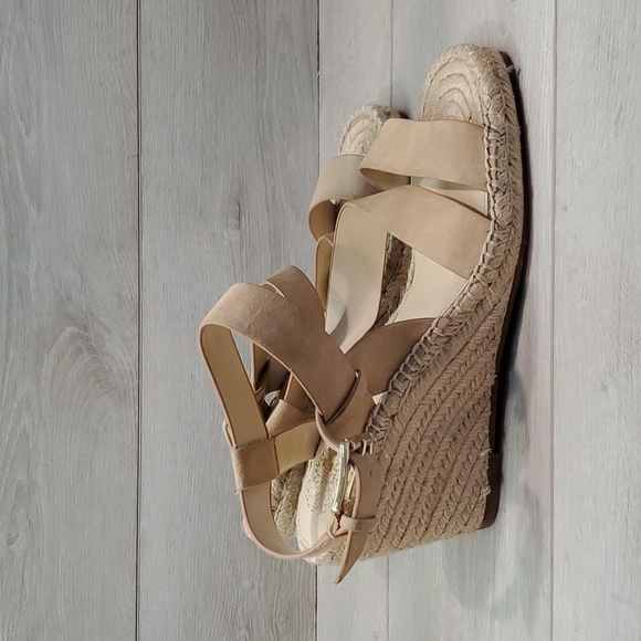 NEW Vince Camuto Women Martissy Ankle Leather Espadrille Wedge Sandals Shoes 9M - Picture 3 of 12